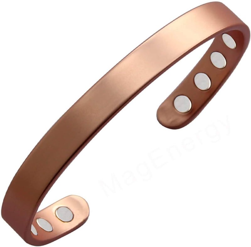 Joyzzz Pure Copper Magnetic Bracelets - Adjustable Cuff Bangle for Men & Women - Image 1