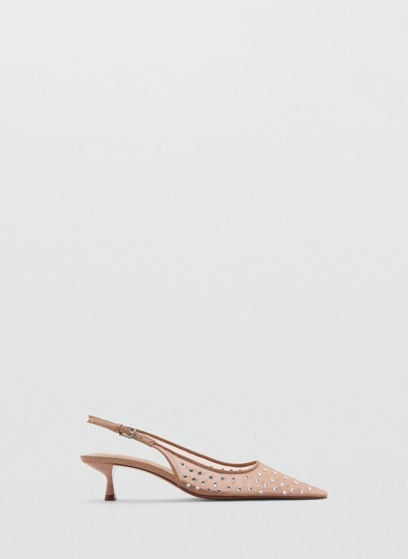 MANGO Casual Crystal Heel Shoe  - Image 1