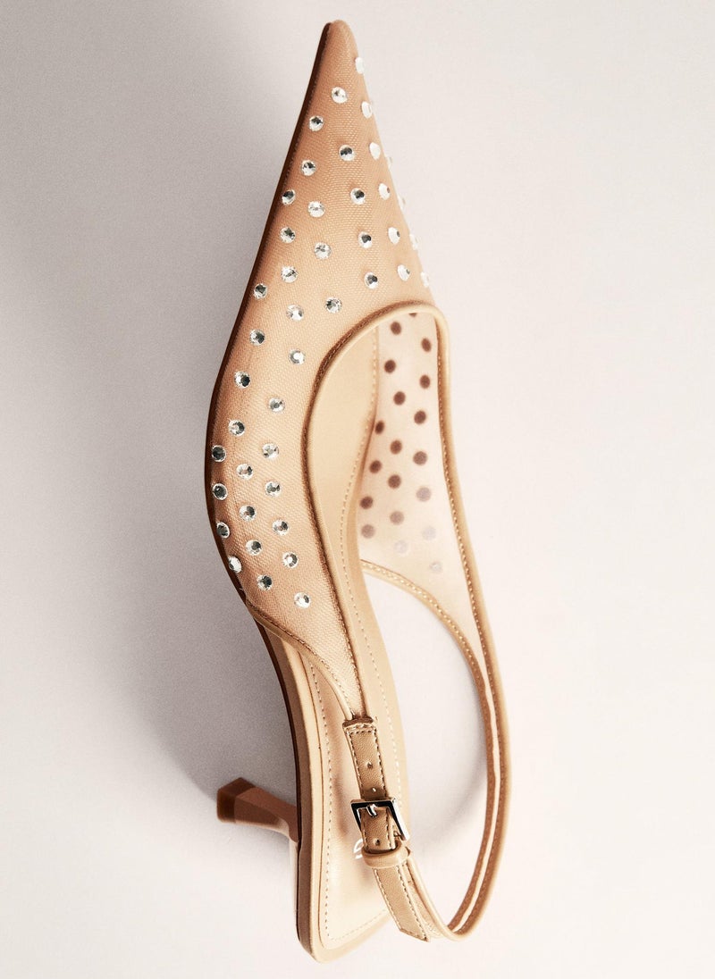 MANGO Casual Crystal Heel Shoe  - Image 4