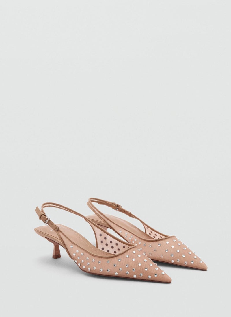 MANGO Casual Crystal Heel Shoe  - Image 2