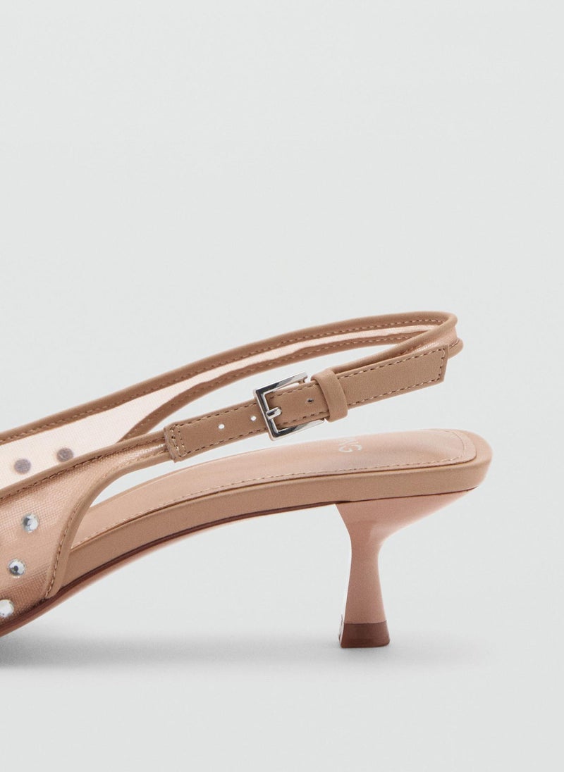 MANGO Casual Crystal Heel Shoe  - Image 3