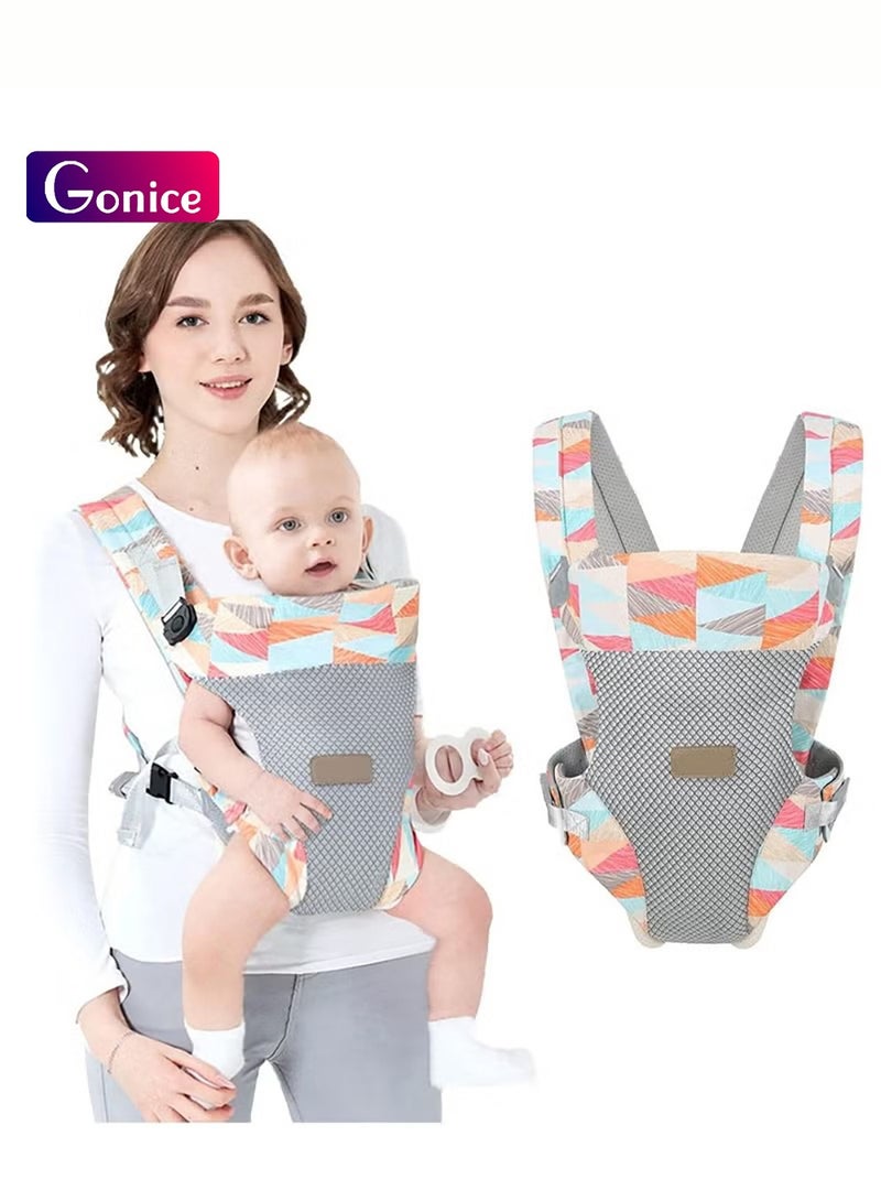 جونيس حاملة أطفال ، حامل أطفال 4 في 1 حامل مريح قابل للتعديل محمول قابل للتحويل على ظهره للأمام والظهر يحمل للرضع الأطفال الصغار - Image 1
