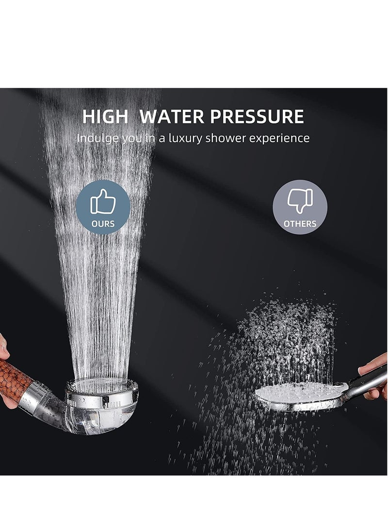 Saudi Deals Handheld Shower Head, 3 Stage Filter Purifier, High Water Pressure Ionic Showerhead for Spa Experience, Dry Skin & Hair Therapy  - Image 5