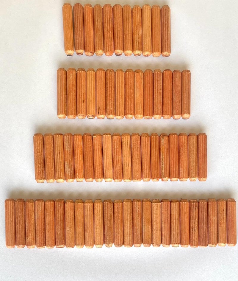 bloomax دبوس خشبي ® 08 مم × 50 مم (500 قطعة) مصنوع من الخشب الصلب موصل أثاث معياري مثبت لولبي مجوف غير مزود بخيوط مجفف في الفرن بشكل أسطواني - Image 4