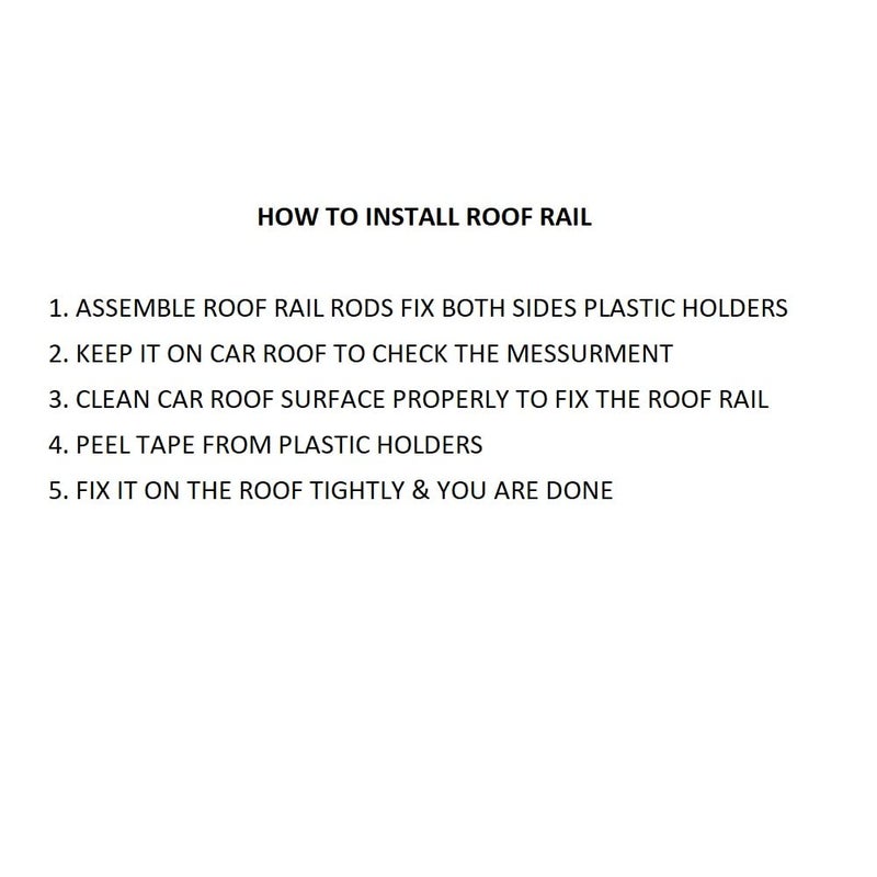 SPREADX Car Non-Drilling Metal Roof Rail Black Set Suitable for Maruti Suzuki Alto K-10 2022 - Image 3