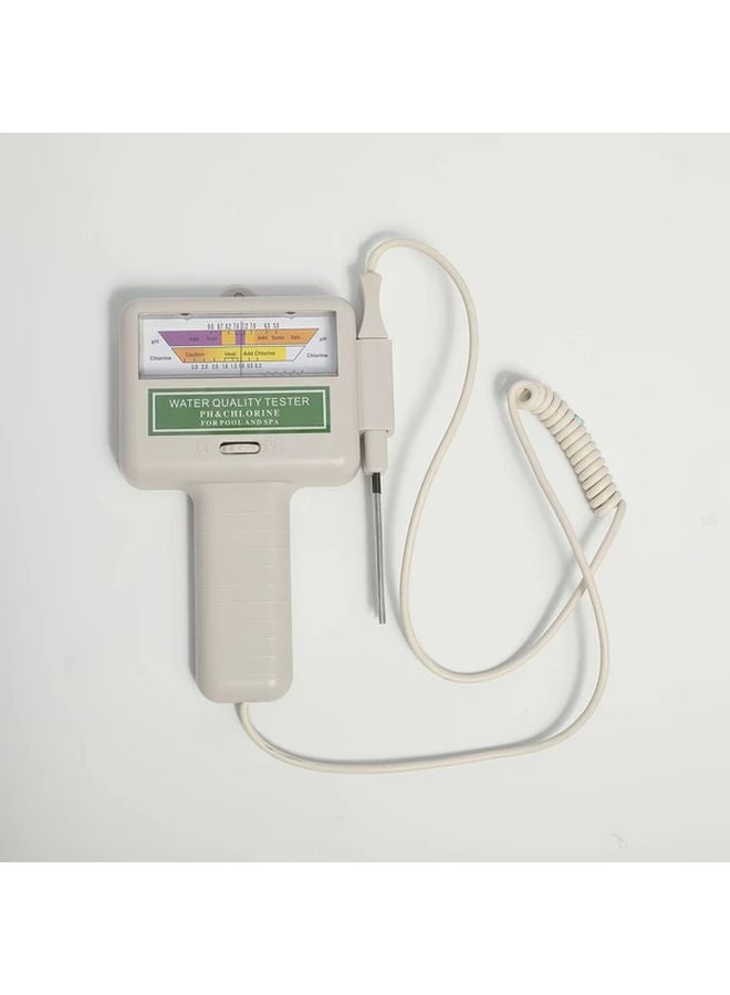 مقياس الأس الهيدروجيني والكلور المحمول الرمادي 2 في 1 لمراقبة جودة مياه حمام السباحة - Image 1