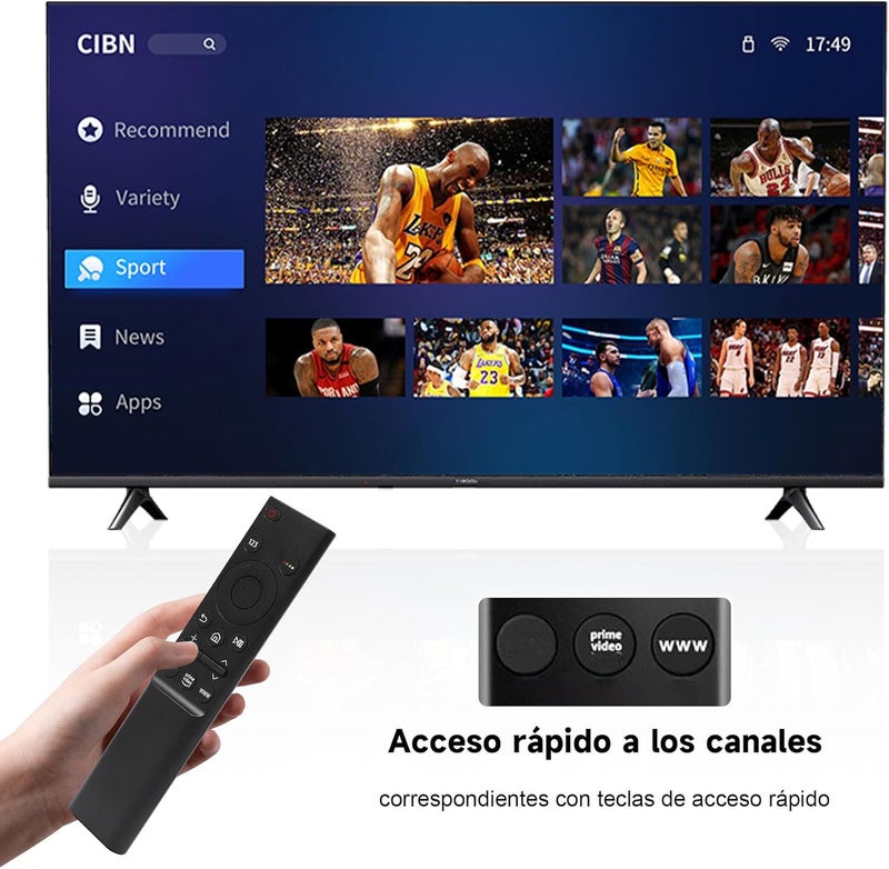 SlaBao جهاز تحكم عن بعد متوافق مع تلفزيون سامسونج AU7000 4K UHD الذكي موديلات 2021 BN59-01358D، جهاز تحكم عن بعد بديل لـ Samsung UE43AU7100U UE43AU7500U UE50AU7100U QN85Q70AAGXZS UE65AU7 - Image 2