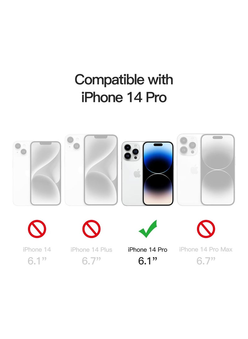 آرمور شاشة حماية زجاجية للحفاظ على الخصوصية مضادة للتجسس (لقافة) لهاتف أبل ايفون 14برو  6.1-بوصة أسود - Image 2