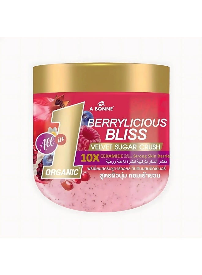 A BONNE Berrylicious Bliss Velvet Sugar Crush Premium Sugar Body Scrub 600g