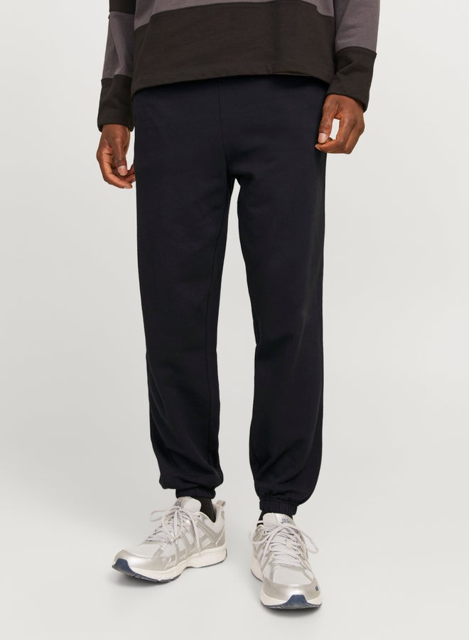 JACK & JONES Jack & Jones Solid Mid Rise Relaxed Fit Joggers - Image 1