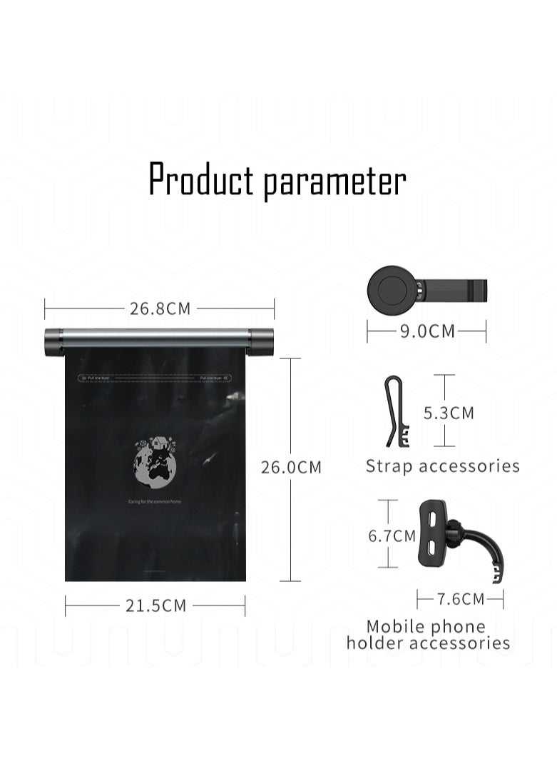 Generic - Roller Type Trash Can, Aluminium Alloy Rotating Store Design Garbage Can For Car, Car Trash Bag Hanging Car Trash Can Waterproof - Image 1