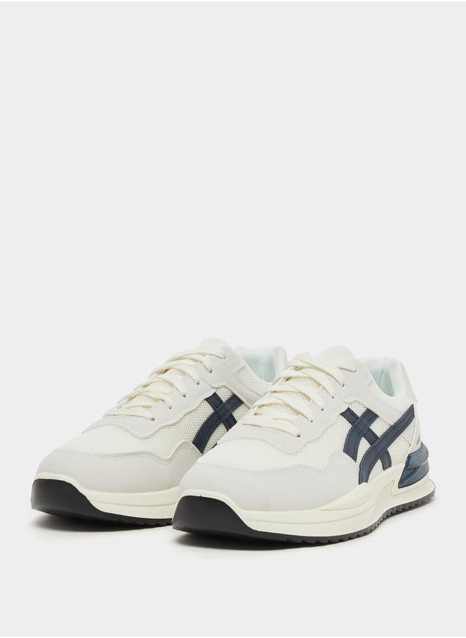Styli - Textured Chunky Sole Lace Up Sneakers by Styli - Image 1