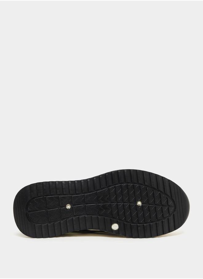 Styli - Textured Chunky Sole Lace Up Sneakers by Styli - Image 1