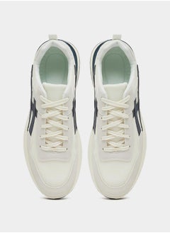 Styli Textured Chunky Sole Lace Up Sneakers by Styli  - Image 5