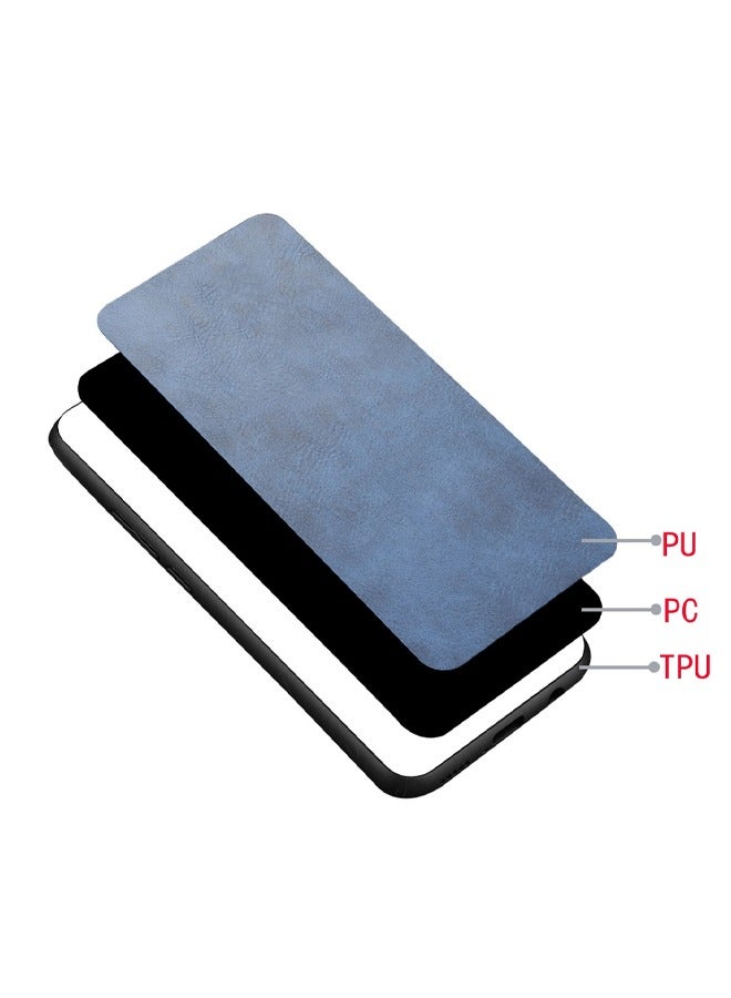 أوكيوز جراب حماية لهاتف Tecno Pova 5 Pro، جراب هاتف بتقنية الخياطة، جراب هاتف 5G، جراب هاتف بتغطية كاملة، جراب هاتف من جلد البولي يوريثان، جراب هاتف من مادة TPU، جراب هاتف مميز، أزرق - Image 4