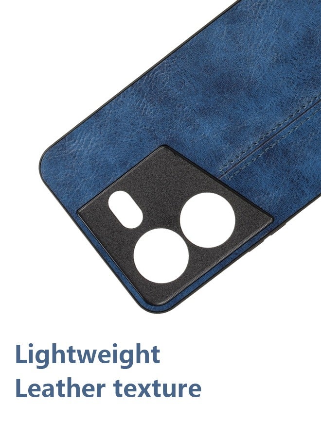 أوكيوز جراب حماية لهاتف Tecno Pova 5 Pro، جراب هاتف بتقنية الخياطة، جراب هاتف 5G، جراب هاتف بتغطية كاملة، جراب هاتف من جلد البولي يوريثان، جراب هاتف من مادة TPU، جراب هاتف مميز، أزرق - Image 3