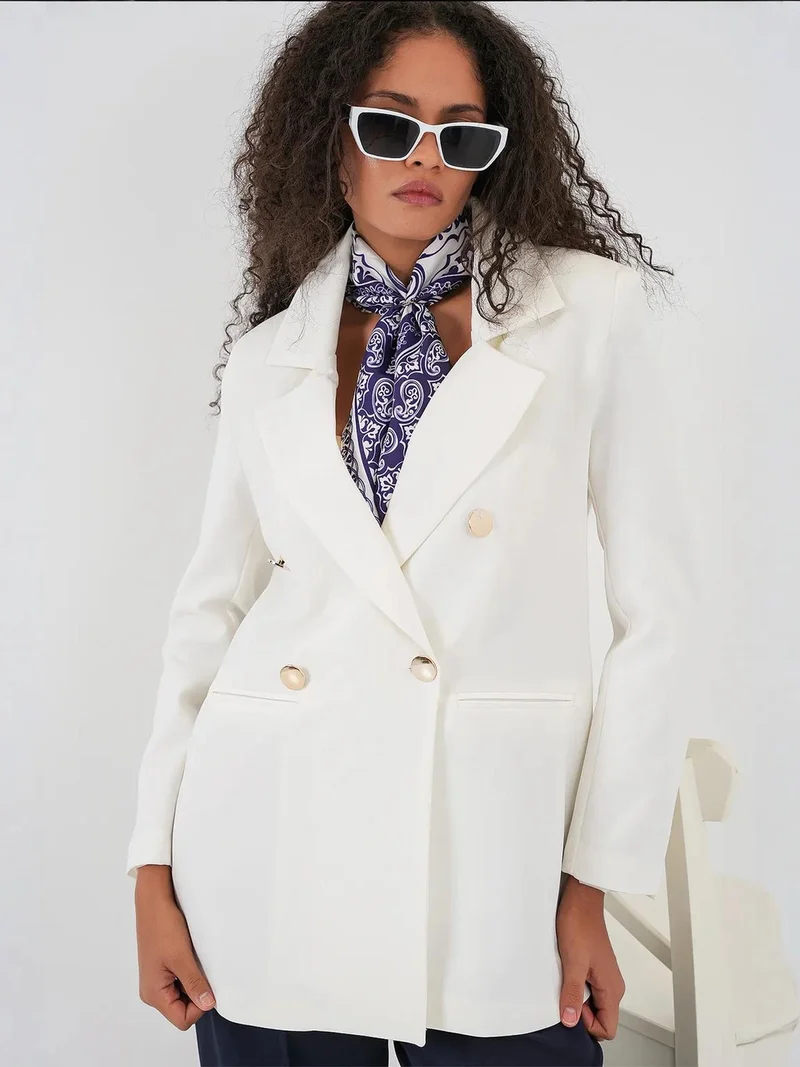 بيغ دارت بليزر  بأزرار مزدوجة الصدر بتفاصيل