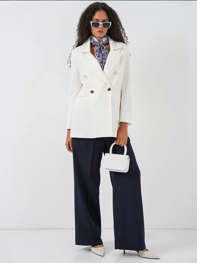 بيغ دارت بليزر  بأزرار مزدوجة الصدر بتفاصيل