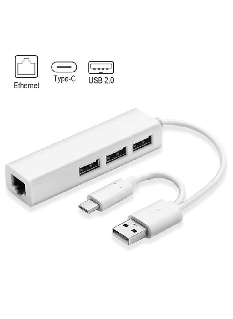 ProOne ProOne USB 3.0 Hub Ethernet Adapter, 3 Port USB 3.0, Gigabit Network Converter, RJ45 Lan Ethernet Adaptor, Compatible with MacBook Pro/Air, iMac Pro, Surface Pro, Chromebook, Switch Console  - Image 3