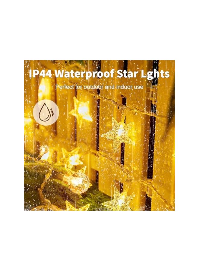 The Bros 80 LED Star Globe String Lights 32 FT Decorative Light,Battery/USB Operated String Lights,Warm White Waterproof for Indoor Outdoor, Yard, Wedding Party, Bedroom, Wall Decor,Ramadan - Image 5