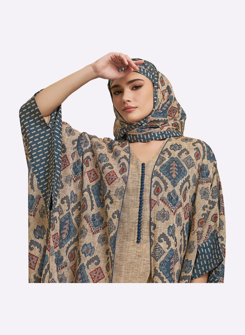 Sara Arabia سارة العربية 2 قطعة جلابية بتصميم ريترو - Image 4