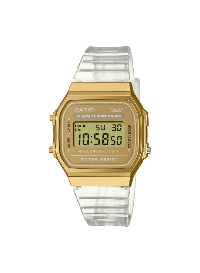 CASIO Unisex Resin Digital Watch A168XESG-9ADF - 36.3 mm