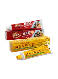 Dabur Meswak Toothpaste - Fluoride Free Toothpaste, Natural Toothpaste For Oral & Gum Health, Toothpaste For Dental Care. Natural Toothpaste With Miswak Essence, Daily For Oral Care (Pack Of 3)  - Image 3