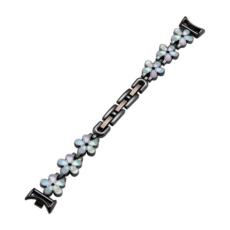 سوار ساعة شاومي سمارت باند 10 / 9 / 8 من المعدن بتصميم بتلات الشمس (أسود) - Image 1