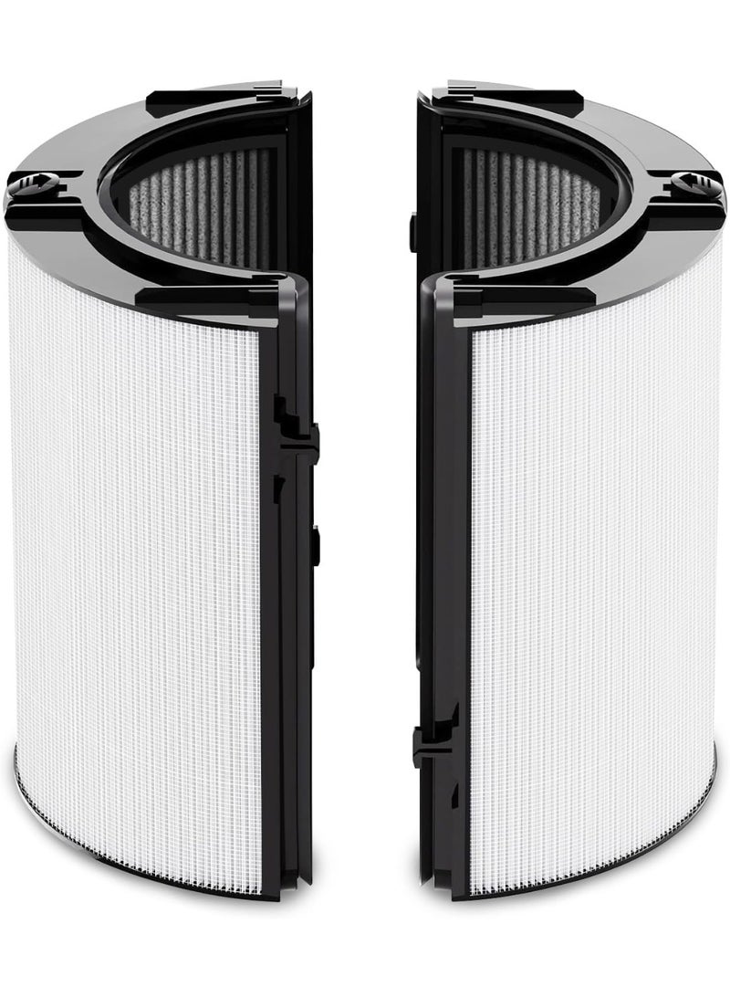 PINREK فلتر بديل 2 في 1 بزاوية 360° متوافق مع مروحة جهاز تنقية الهواء دايسون TP/HP-04/06/07/09 و PH03، فلتر H13 حقيقي 3 في 1 HEPA+كربون للغبار والروائح - غير OEM (أسود-1 عبوة) - Image 1