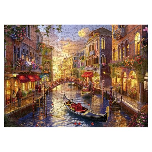 BBOLDIN Italy Venice Landscape Puzzles for Adults 1000 Pieces Colorful Europe City Scenic Jigsaw Puzzles Art Travel Pretty Sunset Puzzles - Image 5