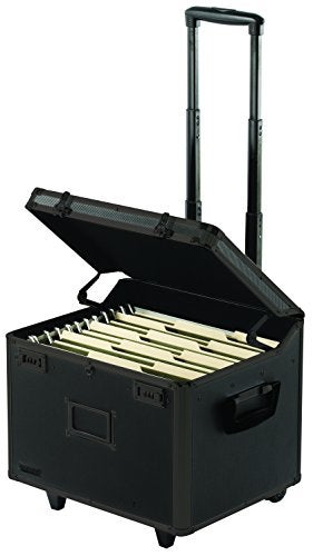 Vaultz Locking Mobile File Chest, Letter/Legal Files, 17.5" X 15.5" X 14.5", Black - Image 2