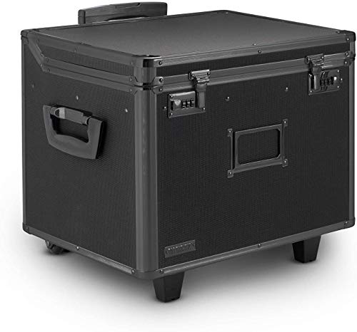 Vaultz Locking Mobile File Chest, Letter/Legal Files, 17.5" X 15.5" X 14.5", Black - Image 1
