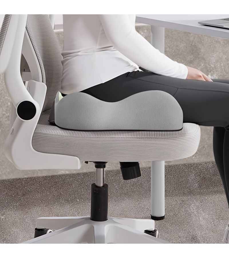 وسادة مقعد سوداء ergonomic ومجموعة دعم أسفل الظهر لكرسي المكتب والسيارة والمكتب - Image 2