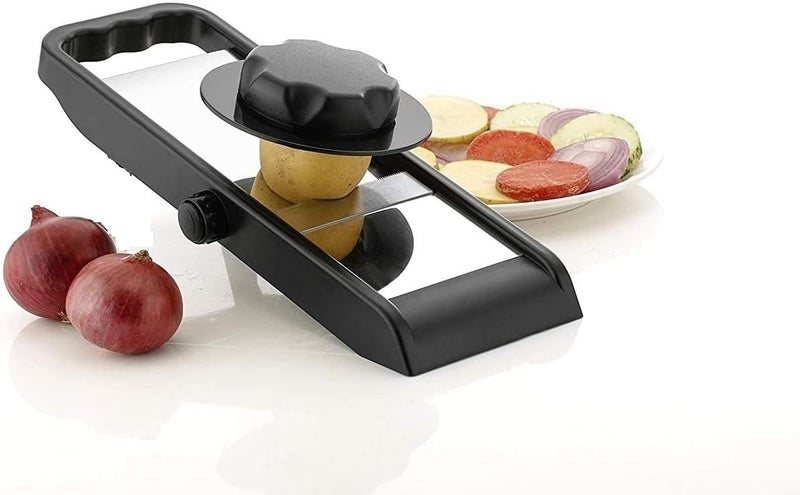 Helimix Mandolines Adjustable Slicer for Cutiing Potatos Fruits & Vegetable Slices Different Slices Thickness Cutting Holder Used for Multi-Purpose - Image 1