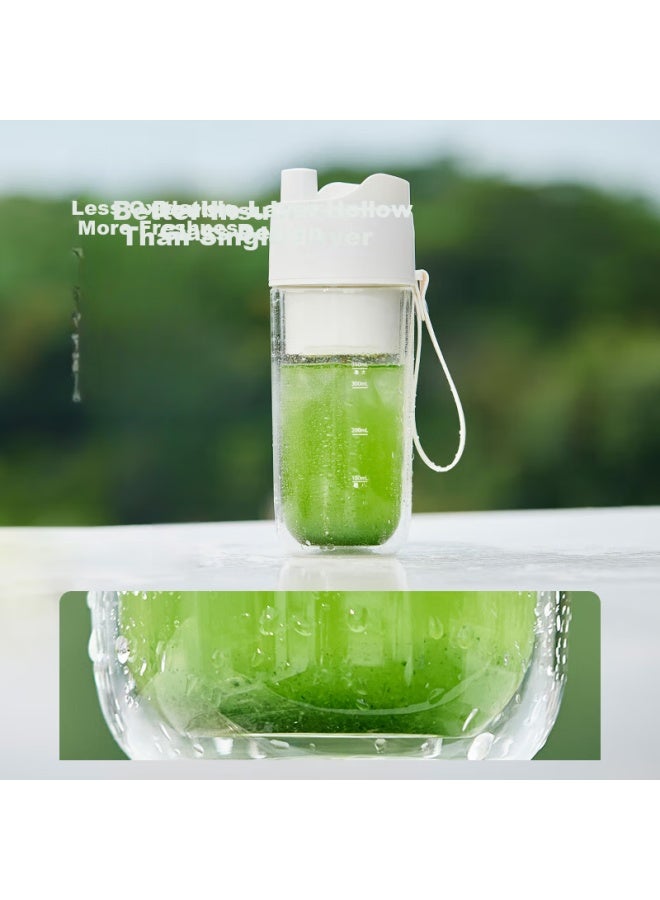 Olayks Instant Double-layer Glass Juicer Cup Hollow Insulated Portable Juicer Multifunctional Small Household Juice Blender Fresh Fruit And Vegetable Juicer With Ice Crushing Travel Cup - Image 2