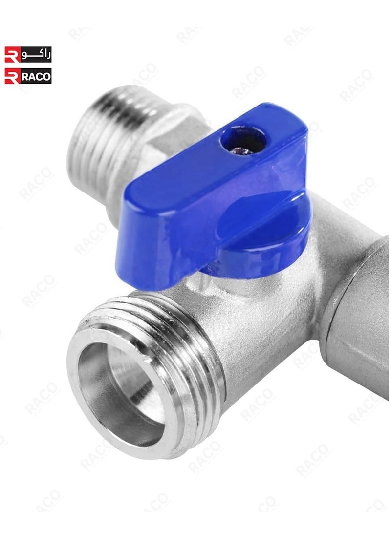 RACO RACO Sundex Dual Valve ½” Garden Tap Valve, Bib Faucet Water Ball Valve Outdoor Water Tap with Long Lever Handle and Quick Connect Barb  - Image 5