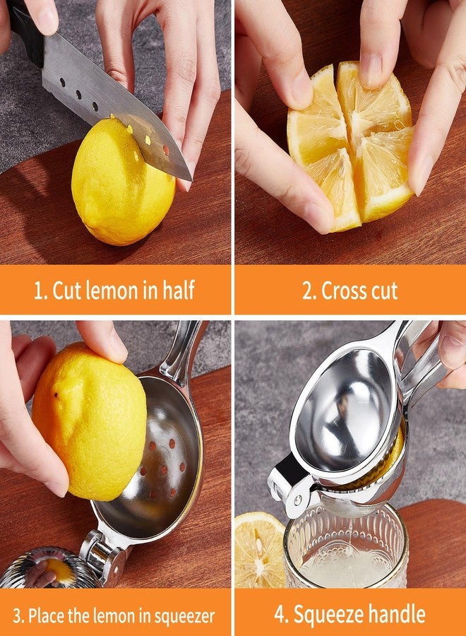 GIUOIDUOPremium Lemon Squeezer, Large Heavy Duty Handhelp Juicer for LemonSqueezer, Stainless Steel Hand Press Citrus Juicer, Lime Squeezer Bar Tool, Manual Citrus Press - Image 2