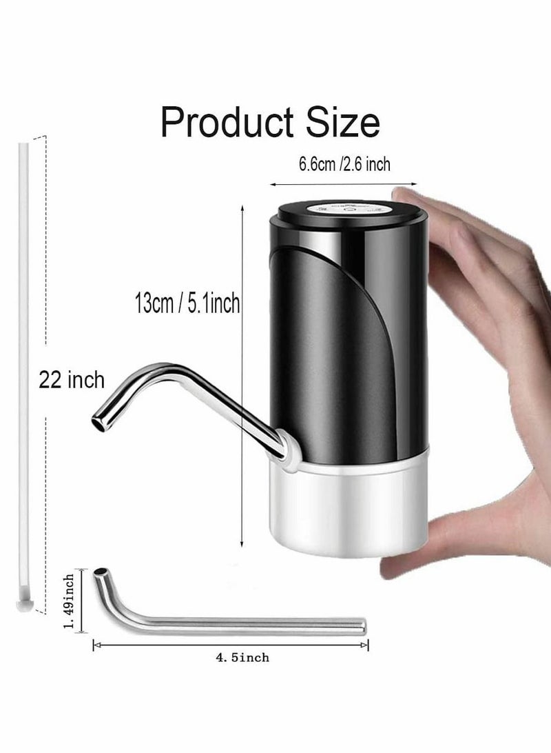 KASTWAVE Water Bottle Pump Electric 5 Gallon Water Bottle Dispenser Automatic Portable Water Dispenser Pump Fit 5Gallon Universal Bottle USB Charging Drinking Water Pump for Home Office Travel - Image 2