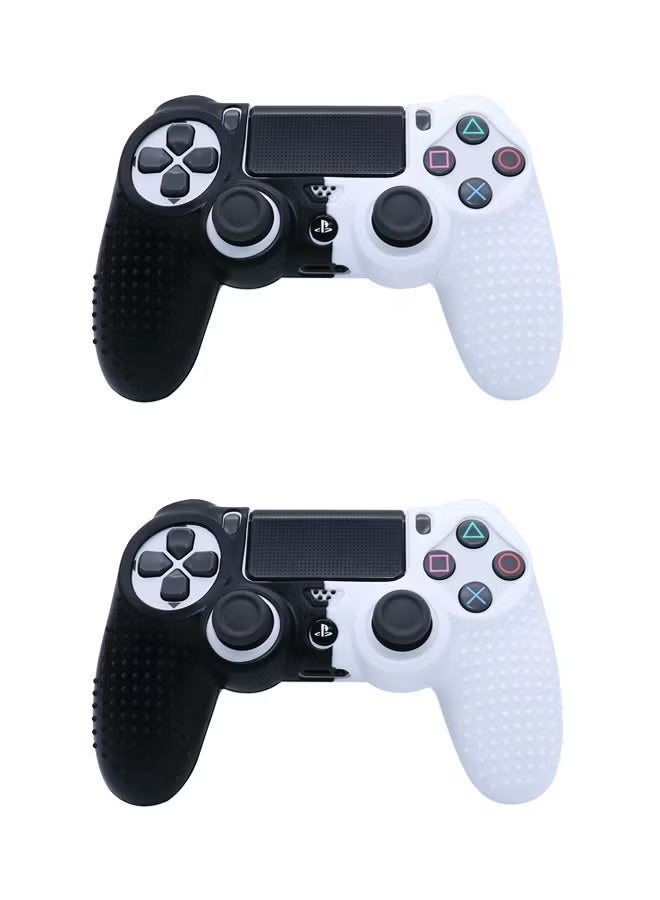 2 PCS PS4 Anti-Slip Controller Skin,Flexible Silicone Protective Case Skin Cover,Console Controller Cover,Case Compatible with PS4 - Image 1