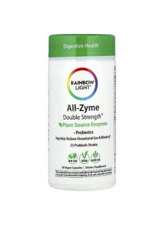 Rainbow Light Rainbow Light, All-Zyme Double Strength™, Plant Source Enzymes +Probiotics, 90 Vegan Capsules  - Image 1