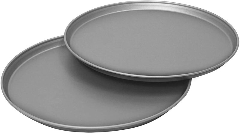 BAKEFY BAKEFY � Non-Stick Carbon Steel Round Cake Pizza Baking Tray Oven Pan Plate (Black, 23 cm and 26 cm) - Image 4