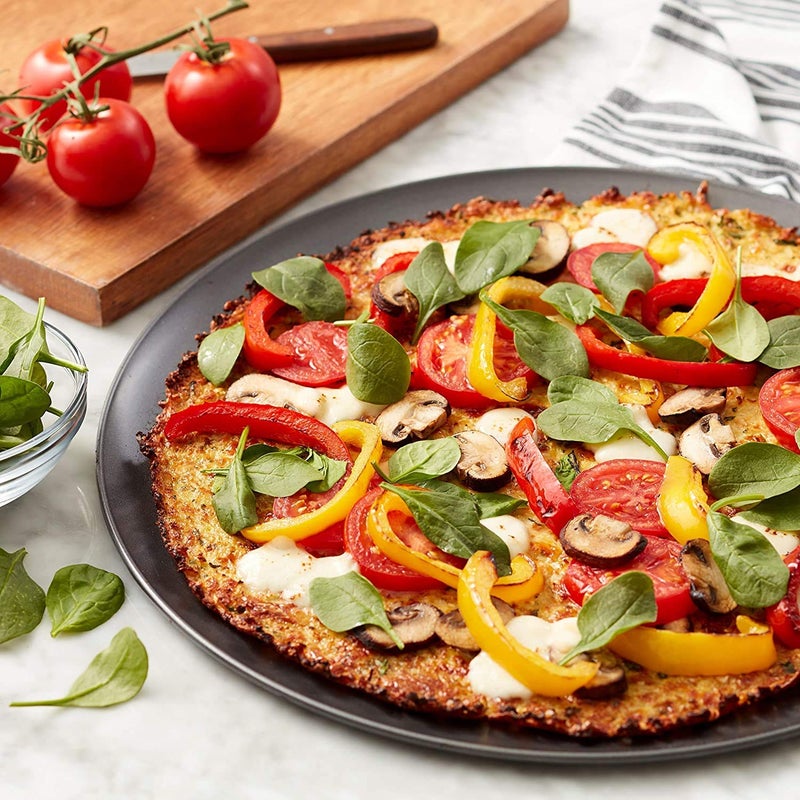 BAKEFY BAKEFY � Non-Stick Carbon Steel Round Cake Pizza Baking Tray Oven Pan Plate (Black, 23 cm and 26 cm) - Image 3