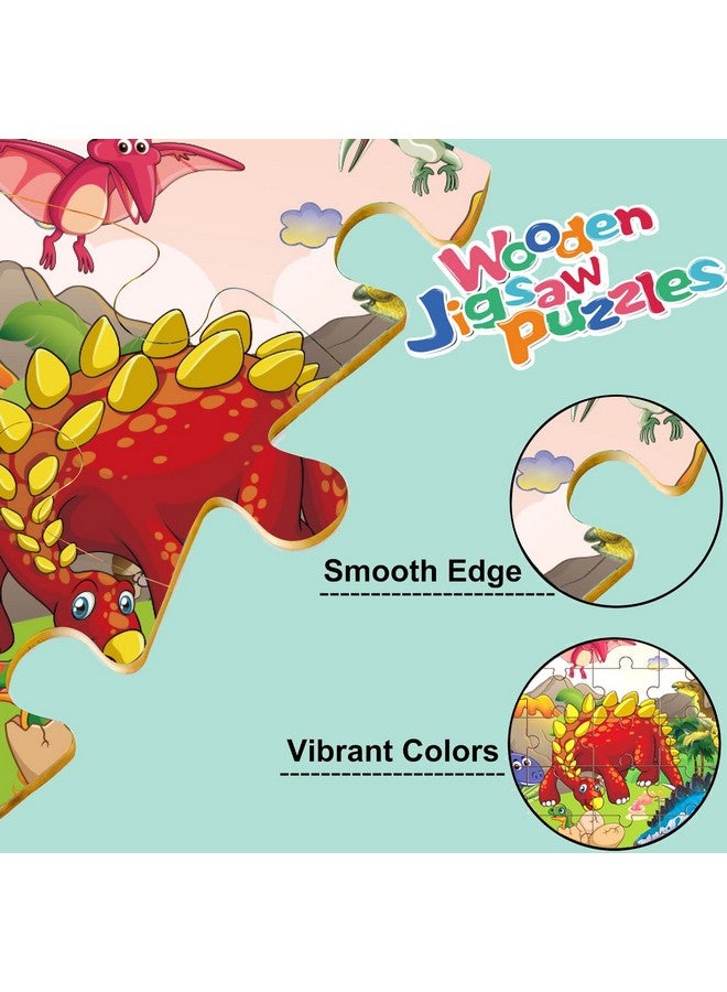 Blppldyci Wooden Jigsaw Puzzles For Kids Ages 3-5 Year Old 30 Piece Colorful Wooden Puzzles For Toddler Children Learning Educational Puzzles Toys For Boys And Girls Set For Kids 3 4 5 6 Year Old (6 Puzzles) - Image 3