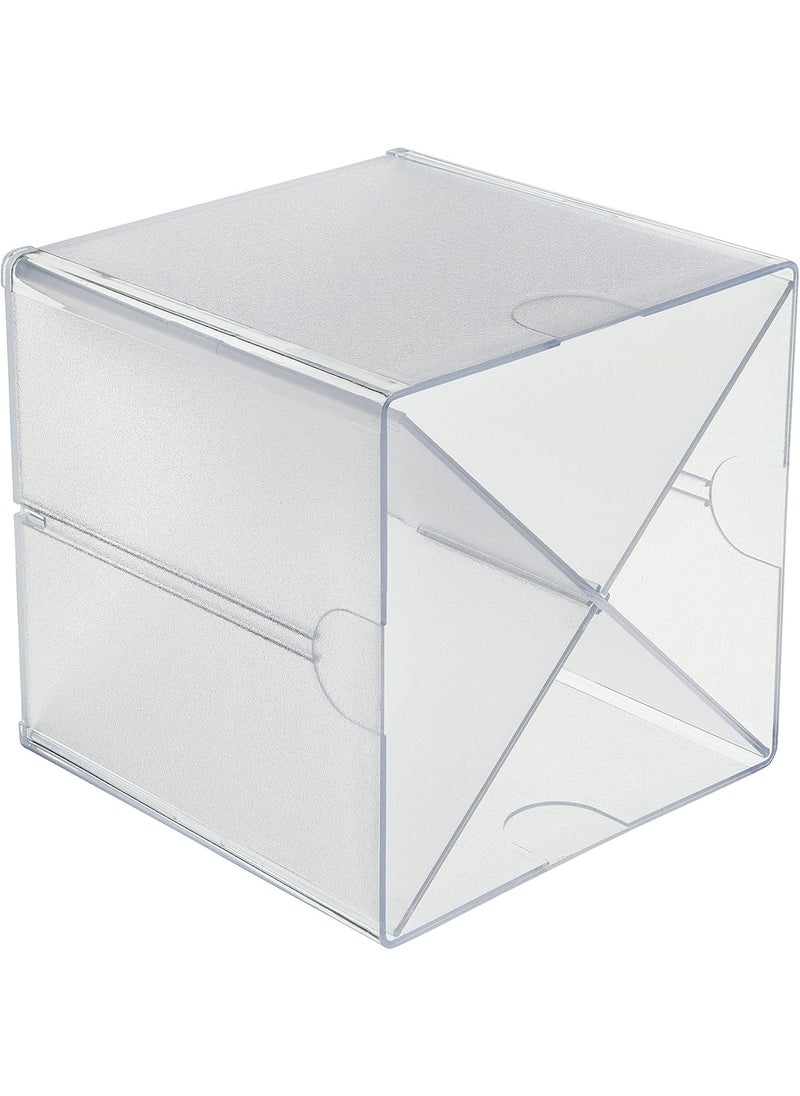 Deflecto Deflecto Stackable Cube Organizers Cross Divider Desk and Craft Organizer Clear Removable Dividers 6W x 6H x 6D 350201CR  - Image 3