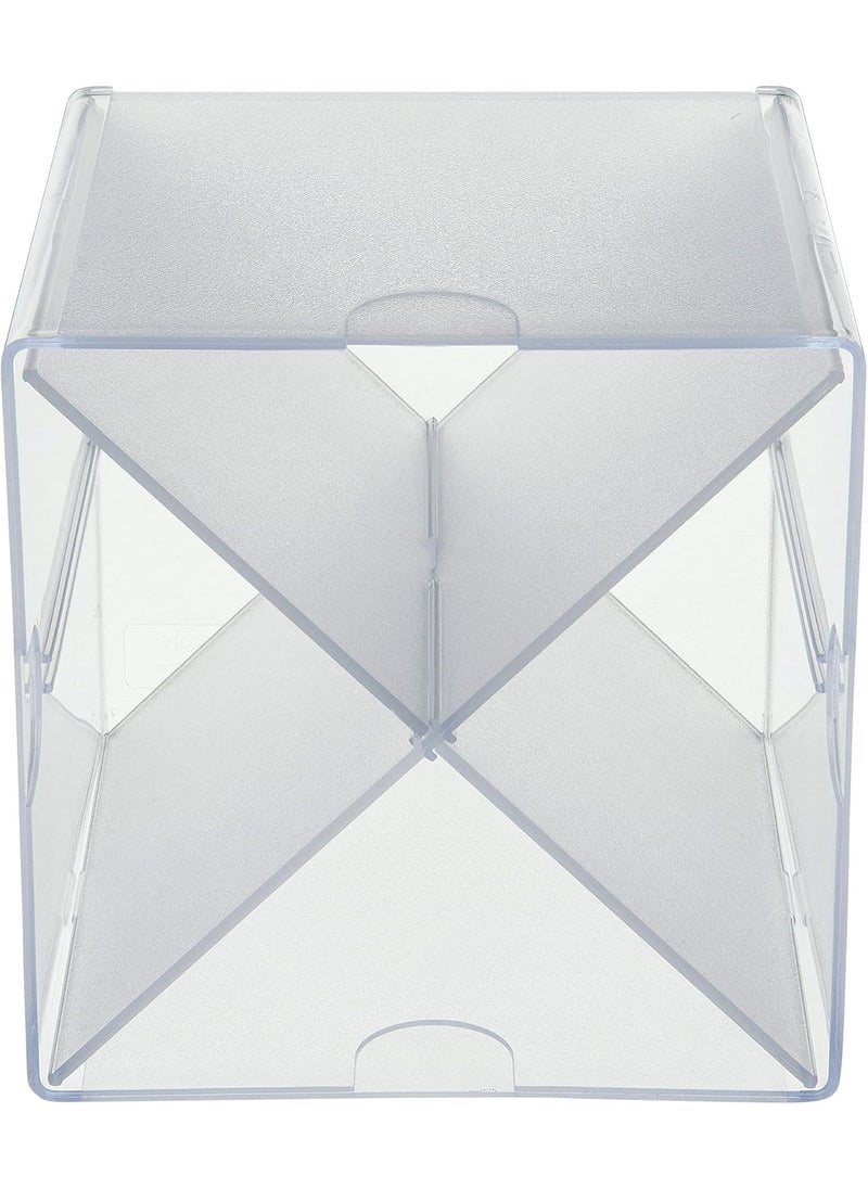 Deflecto Deflecto Stackable Cube Organizers Cross Divider Desk and Craft Organizer Clear Removable Dividers 6W x 6H x 6D 350201CR  - Image 2