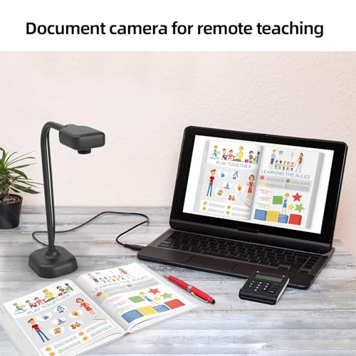 Gawervan Document Camera for Teachers and Classroom, Gawervan USB Webcam/Doc Camera Built-in Mic— Mac OS, Windows, Chromebook Compatible for Live Demo, Web Conferencing, Distance Learning, Remote Teaching - Image 2