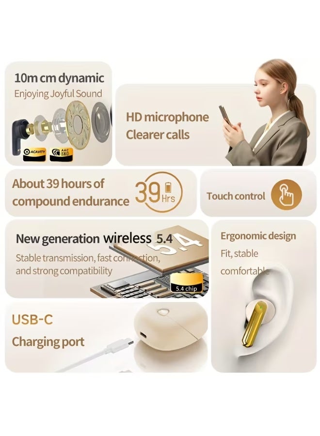 Aigo 5.4 Wireless Headphones with a Microphone, TWS In-Ear Sports Headphones, Stereo In-Ear Headphones with an LED Display, And Wireless Running Ear Hooks, Suitable for Gifts - Image 4