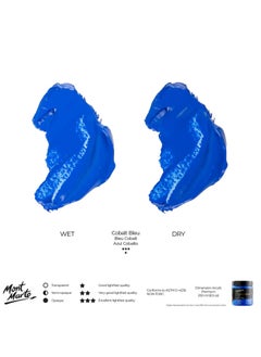Mont Marte Premium Dimension Acrylic Paint 250ml Content Cobalt Blue  - Image 2