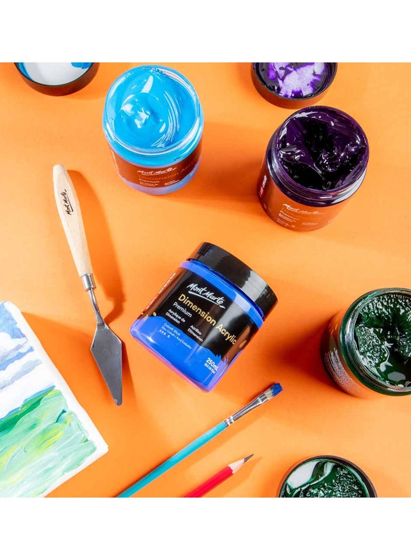 Mont Marte Premium Dimension Acrylic Paint 250ml Content Cobalt Blue - Image 4