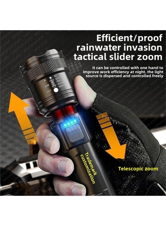 Outdoor Strong Light Flashlight Multi-function Telescopic Zoom Lighting P50 Wick Strong Light Flashlight High Power-Product Specifications:P50 ￥telescopic Zoom  - Image 2
